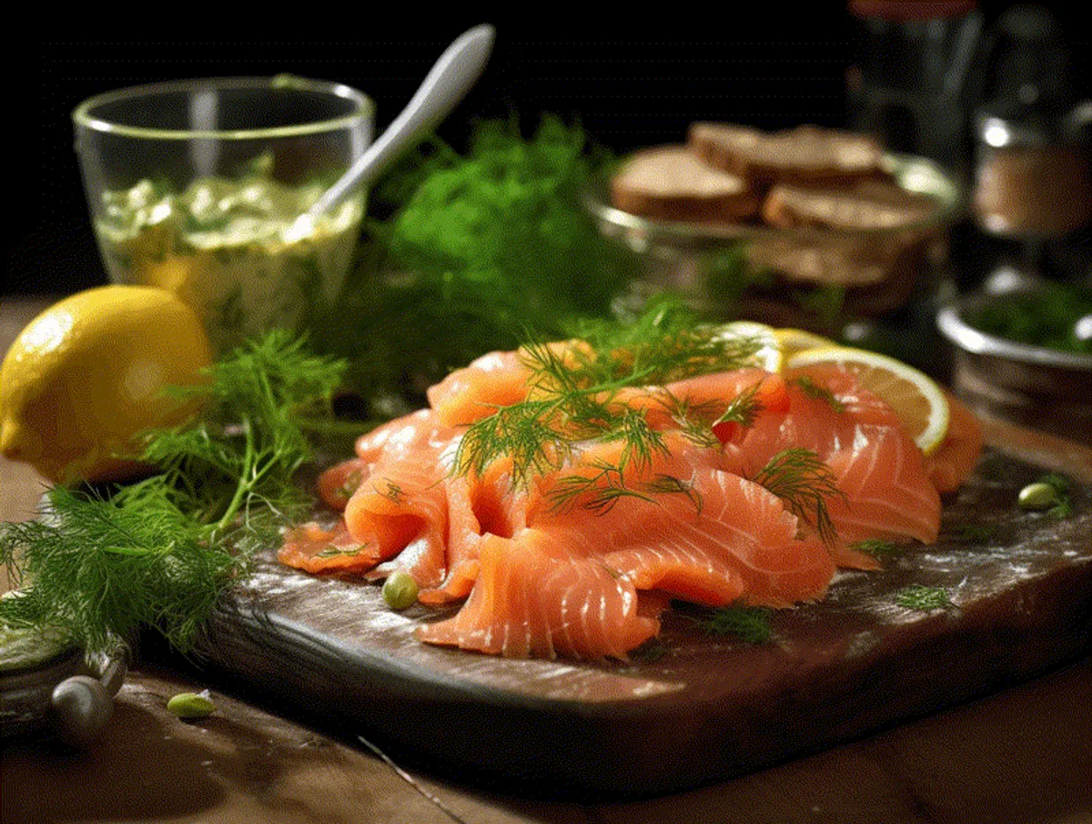 Gravad Lax – fotograferad ovanifrån