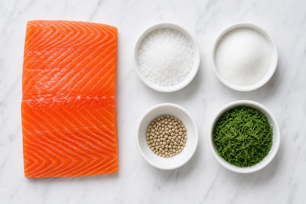 Ingredienser till Gravad Lax