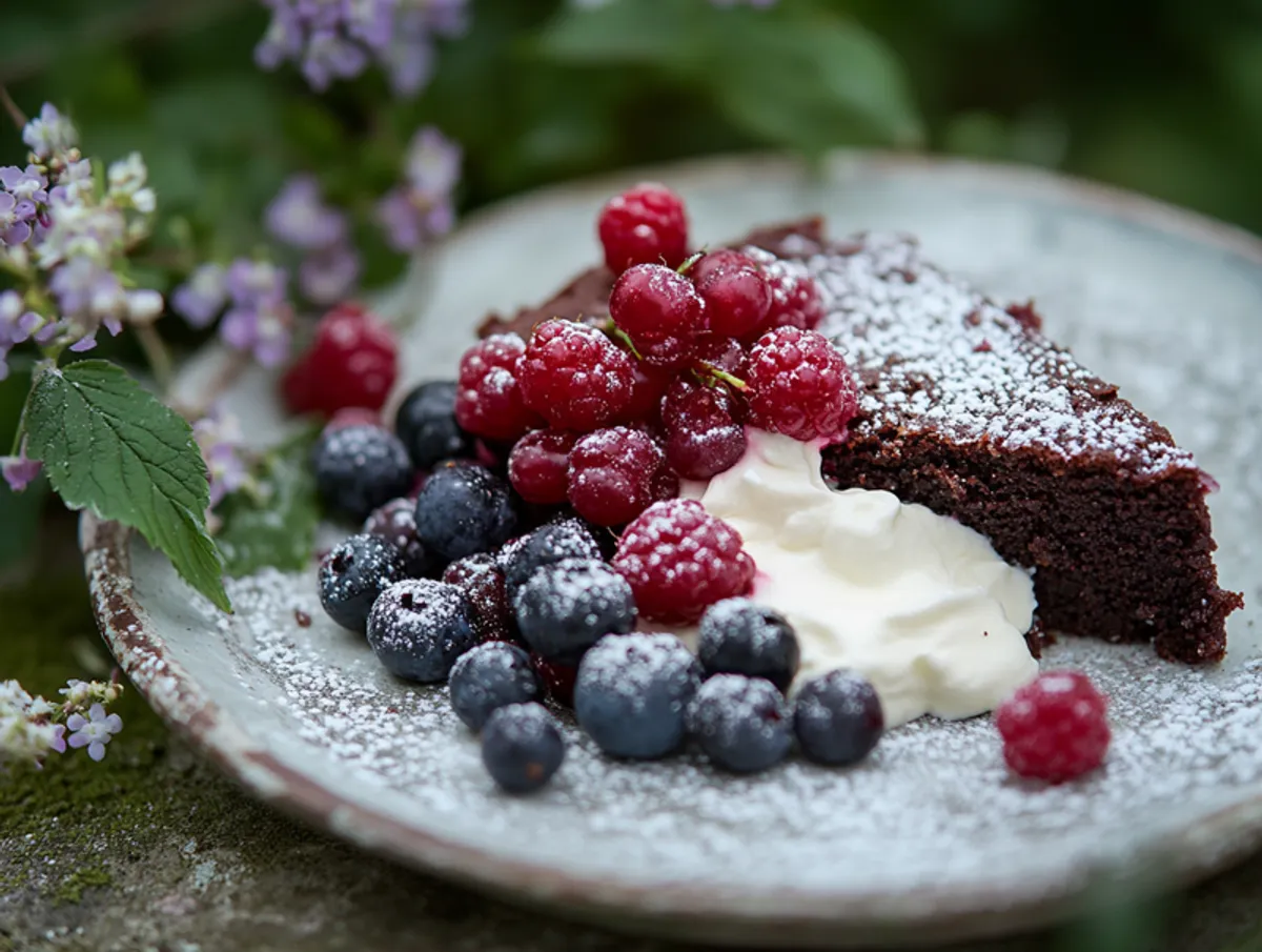 Kladdkaka – fotograferad ovanifrån