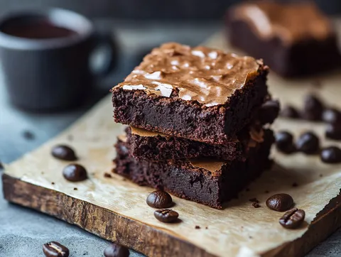 Espresso Brownies – fotograferad ovanifrån