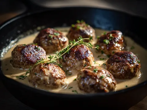 Klassisk Gräddsås med Svart Vinbärsgelé