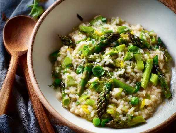 Krämig Sparrisrisotto