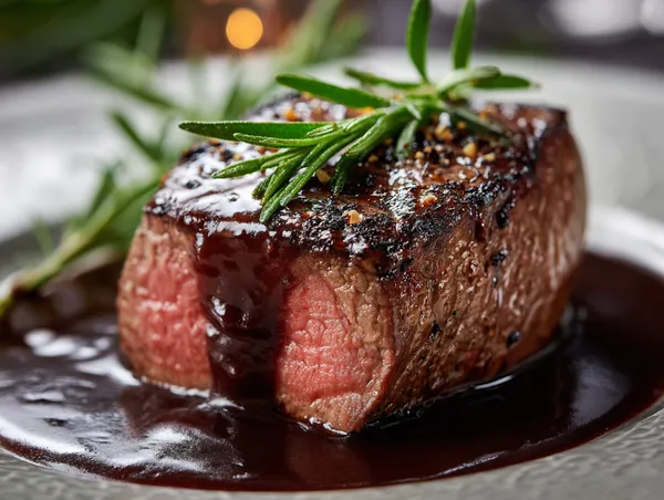 Oxfilé med Rödvinssås