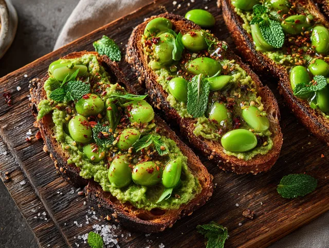 Bondbönsröra som "hummus" på surdeg