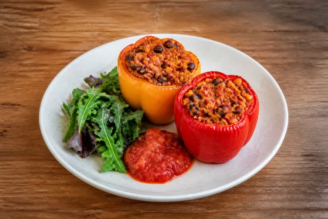 Mexikanska fyllda paprikor med quinoa