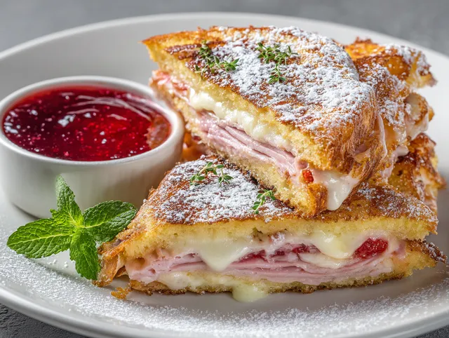 Monte Cristo - Stekt Fransk Smörgås med Skinka och Ost