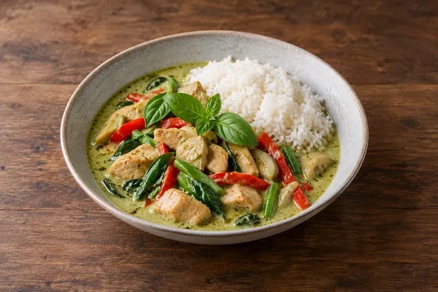 Thailändsk grön curry med kyckling